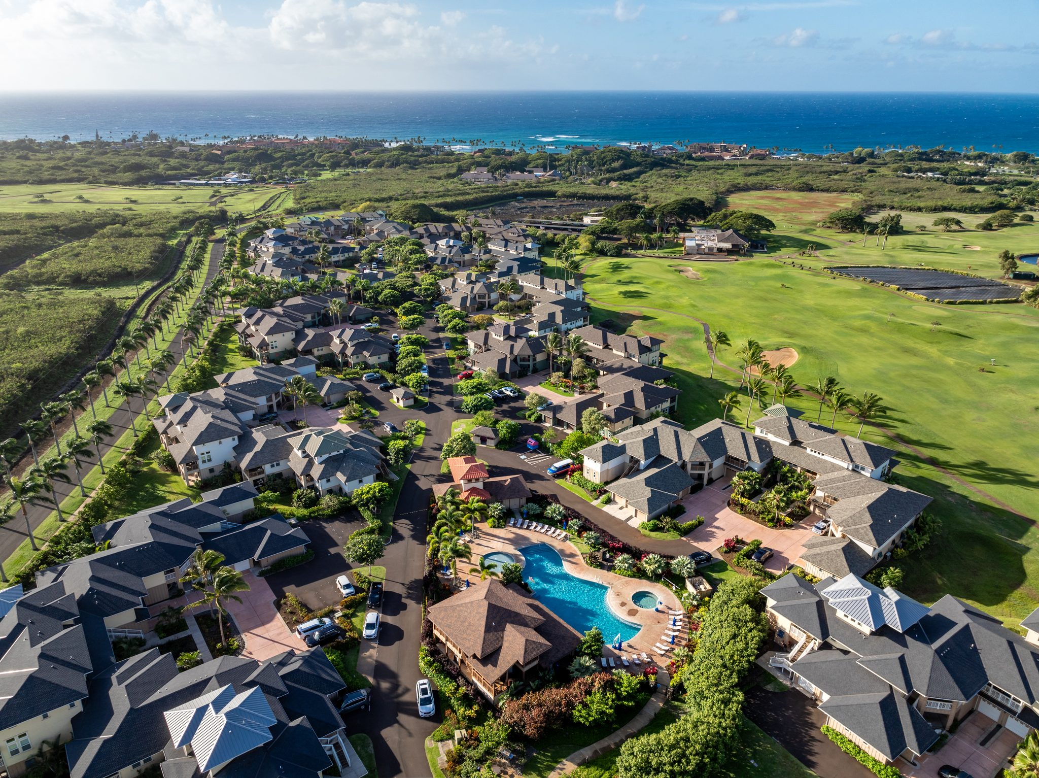Aerial view of the Pili Mai resort complex and ocean — 2611 Kiahuna Plantation Dr #13D
